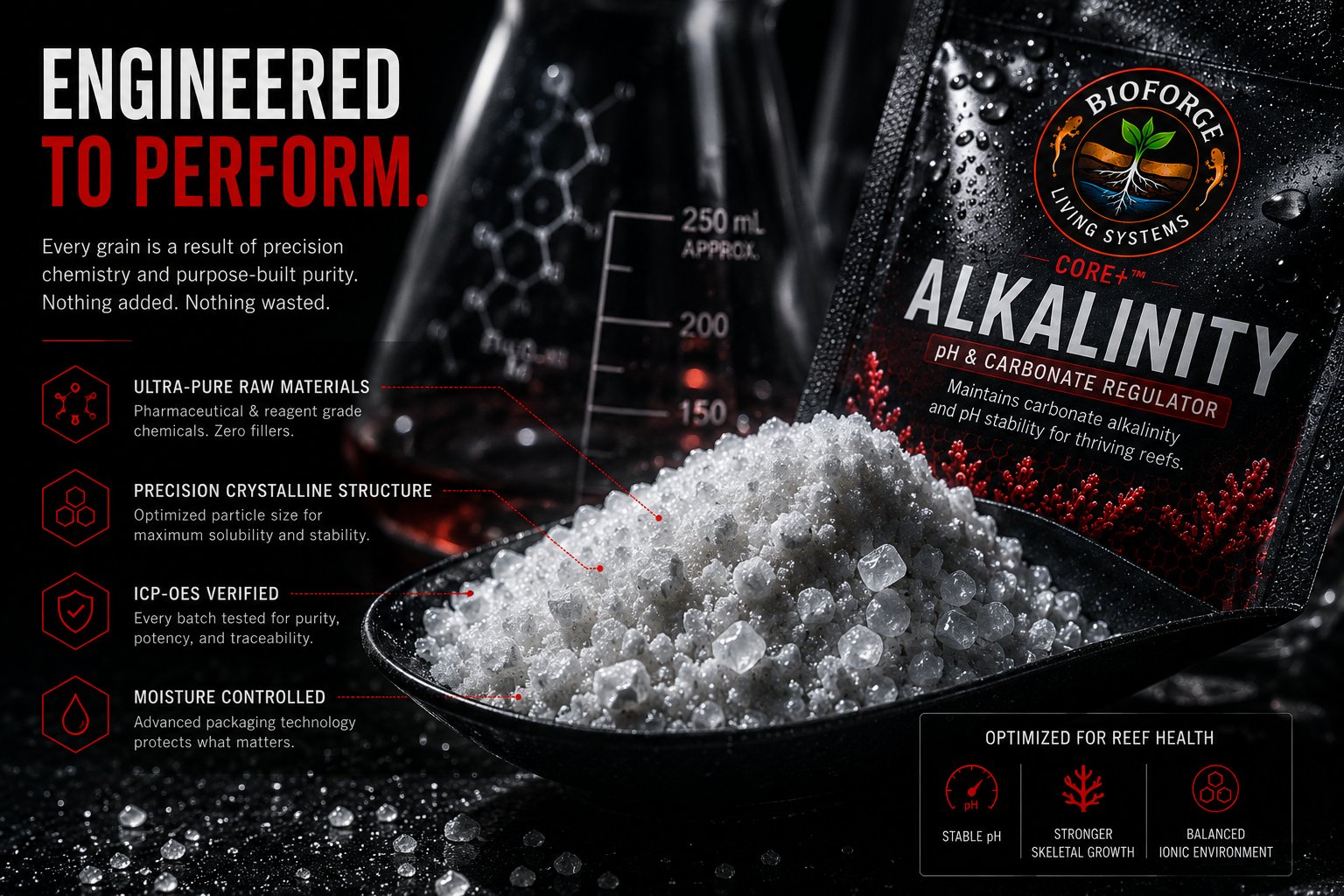 Engineered to perform, reagent-grade raw materials, precision crystalline structure, ICP-OES verified